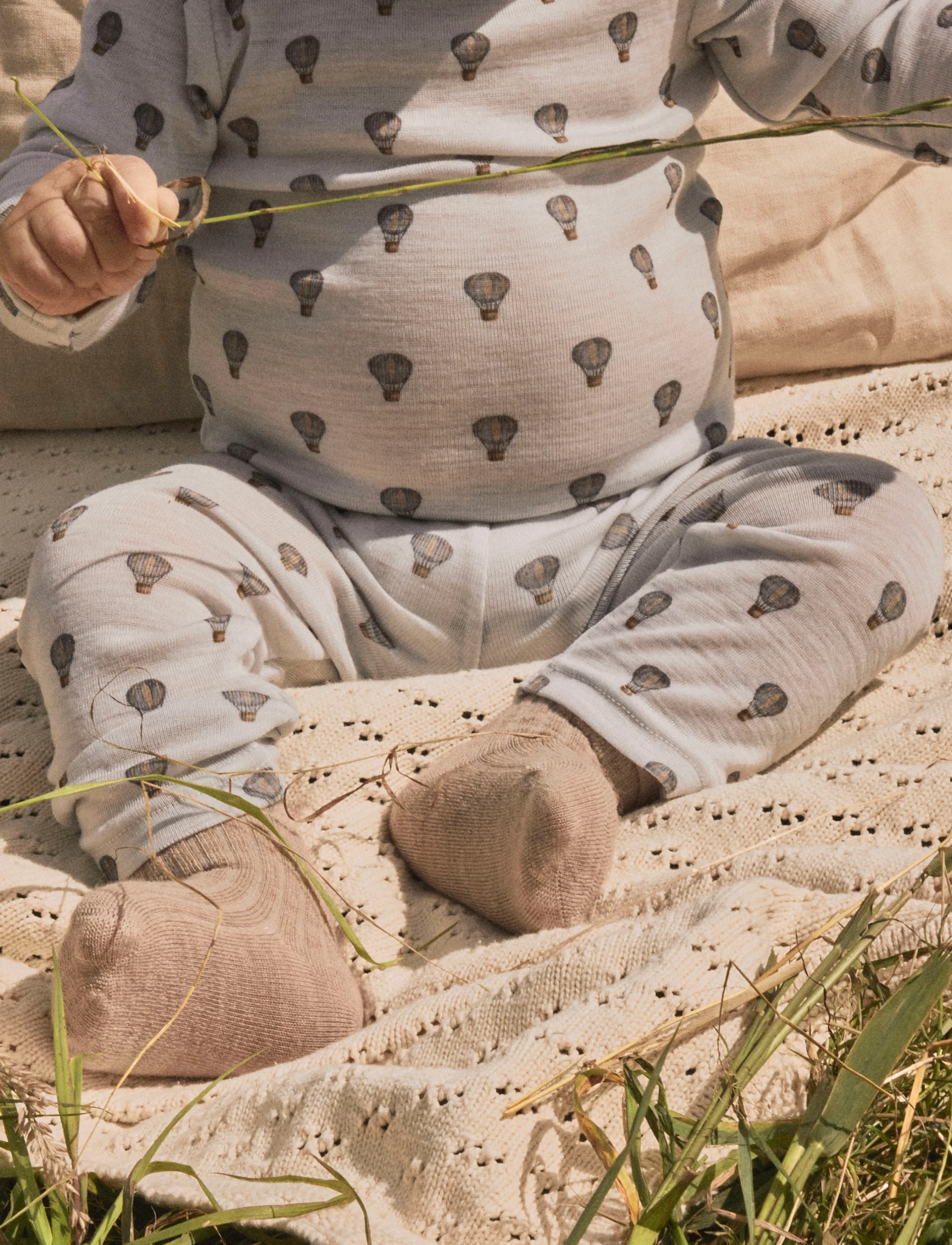 Lil'Atelier - NBMNOEL NOR WOOL SLIM LEGGING LIL - base layer baby - oyster mushroom - 4