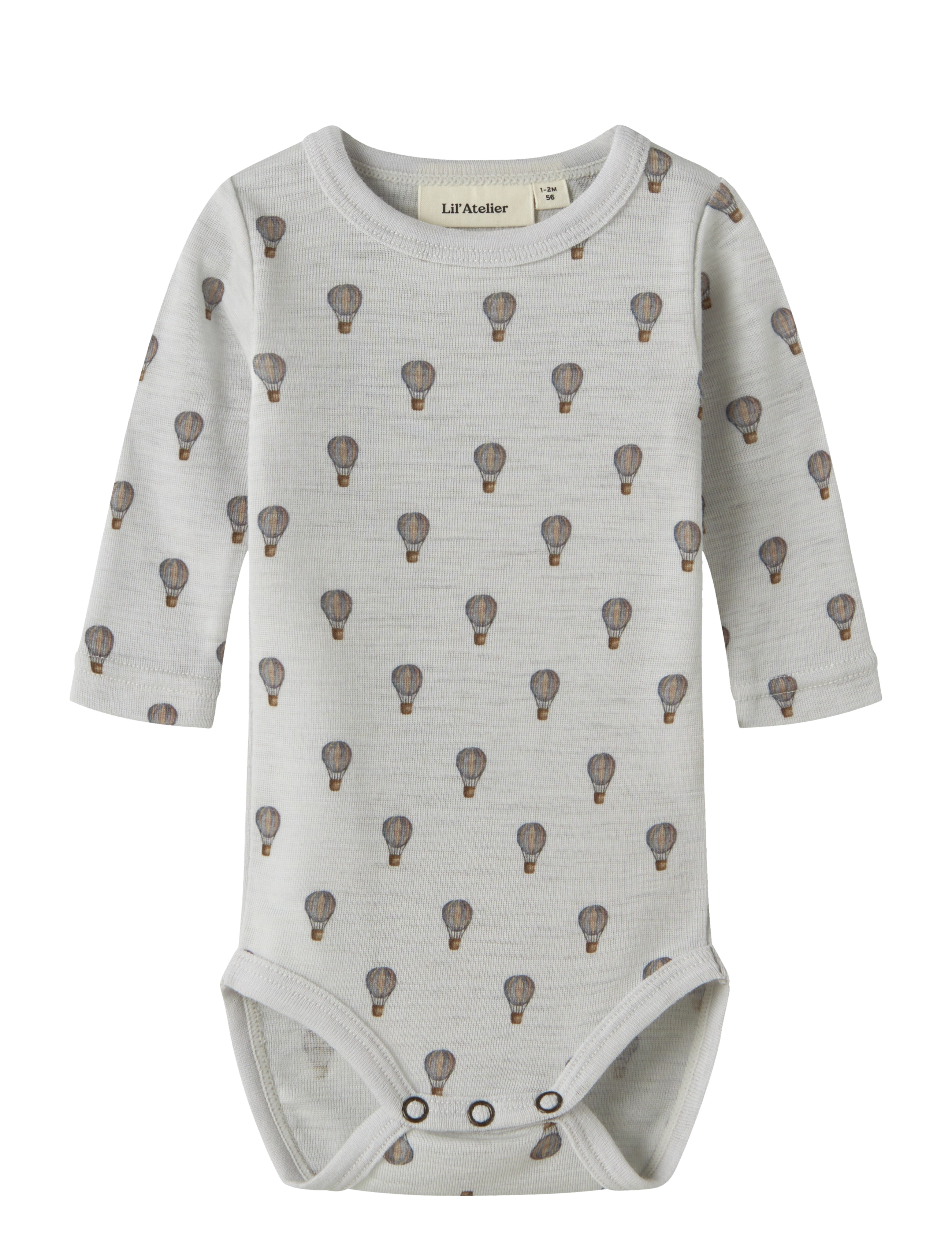Lil'Atelier - NBMNOEL NOR WOOL LS SLIM BODY LIL - oyster mushroom - 3