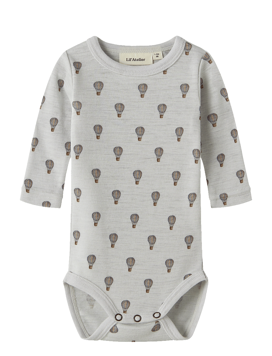 Lil'Atelier - NBMNOEL NOR WOOL LS SLIM BODY LIL - oyster mushroom - 3