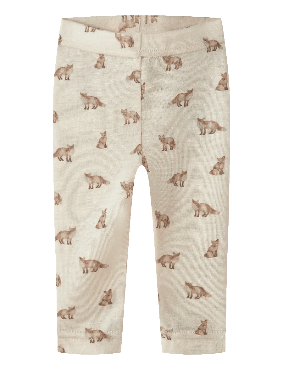 Lil'Atelier - NBMNALU SLIM LEGGING LIL NOOS - beebi alusriided - turtledove - 0