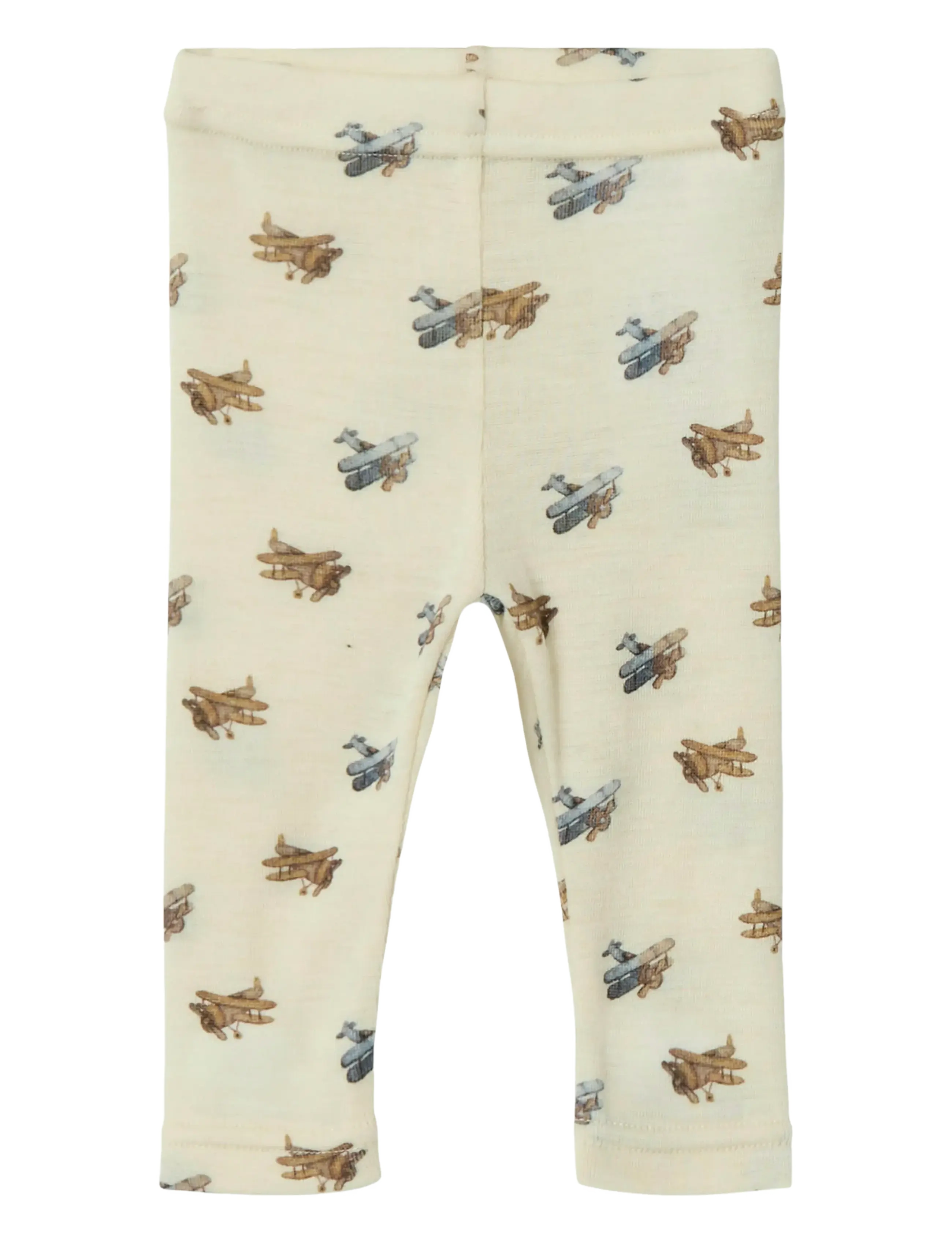 Lil'Atelier NBMNALU WO/MO SLIM LEGGING LIL NOOS - Uldundertøj baby - TURTLEDOVE / cream