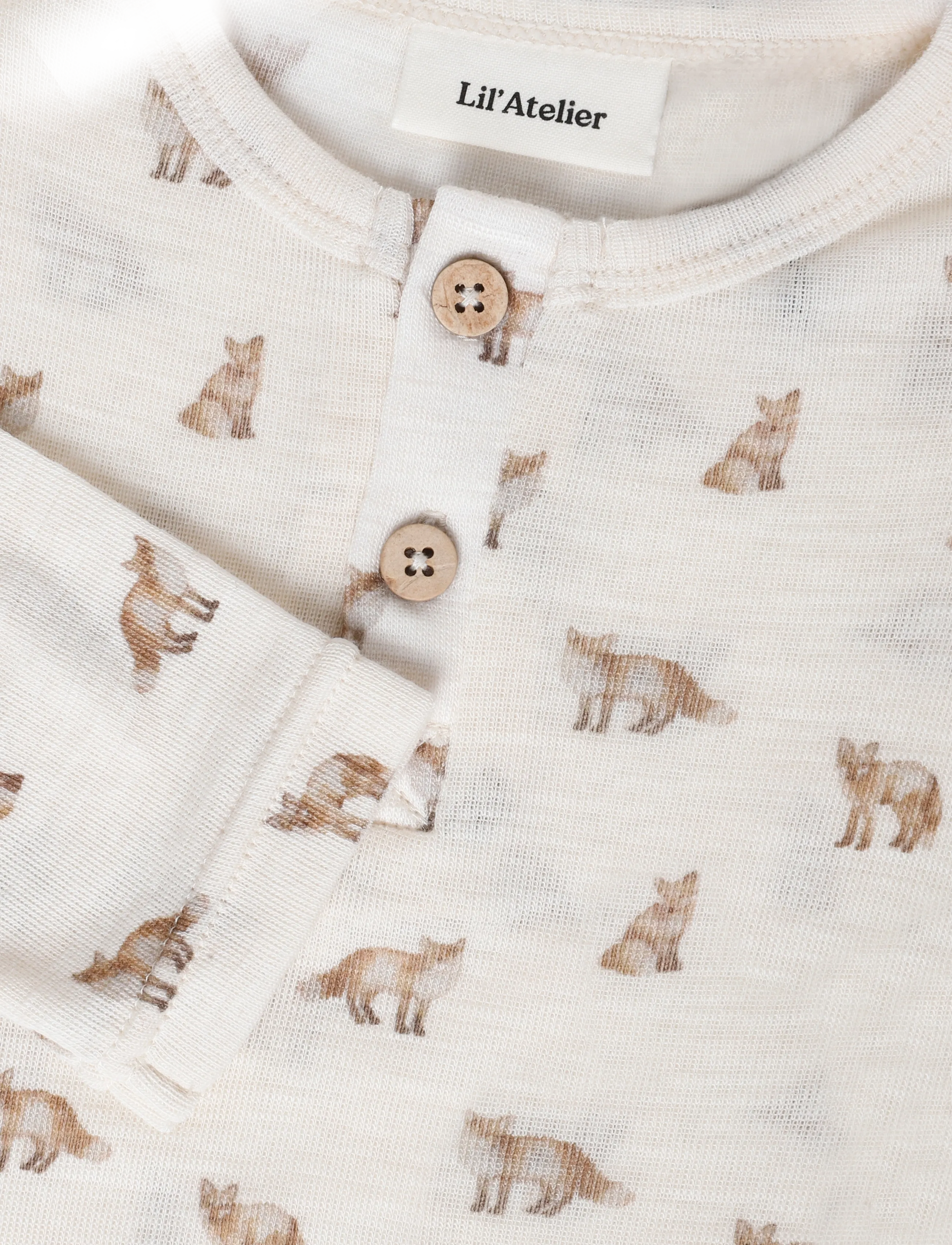 Lil'Atelier - NMMNALU WO/MO LS SLIM TOP LIL - long-sleeved t-shirts - turtledove - 4