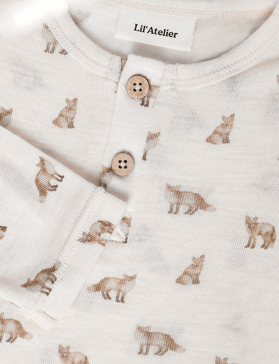 Lil'Atelier - NMMNALU WO/MO LS SLIM TOP LIL - långärmade t-shirts - turtledove - 4