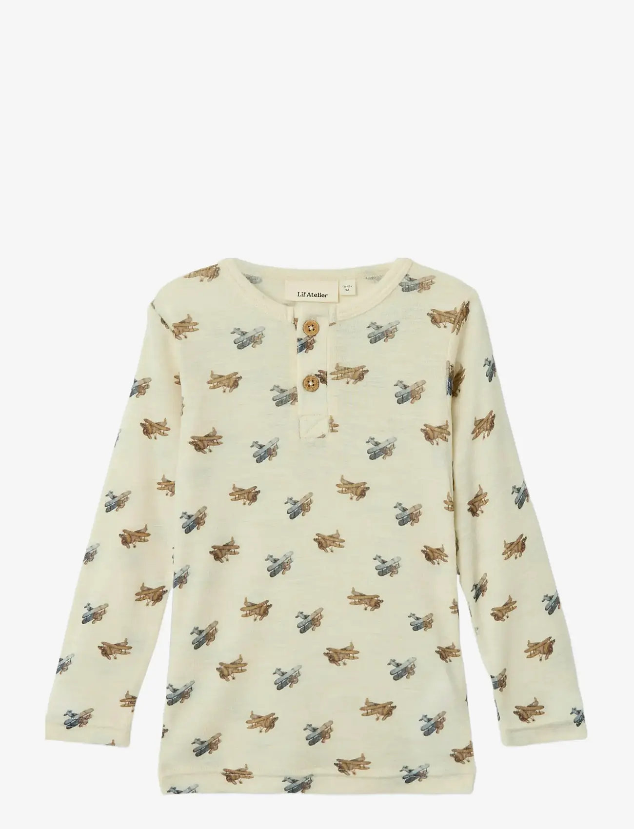 Lil'Atelier - NMMNALU WO/MO LS SLIM TOP LIL - pikkade varrukatega t-särgid - turtledove - 0