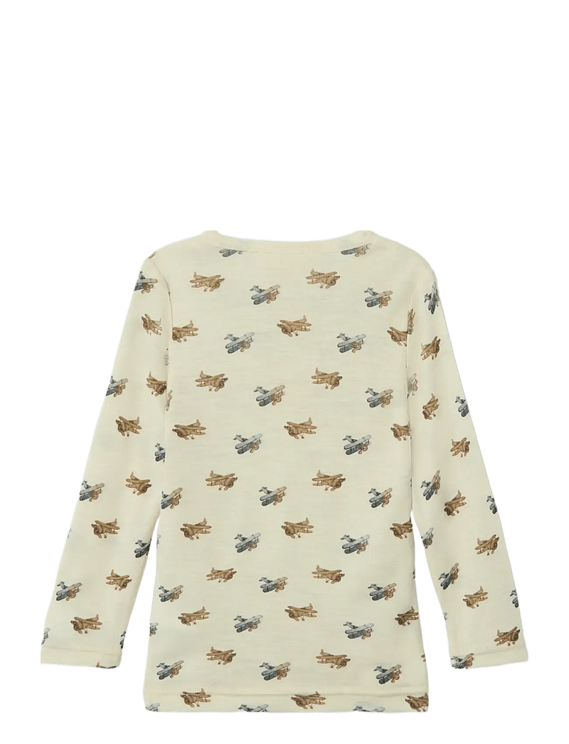 Lil'Atelier - NMMNALU WO/MO LS SLIM TOP LIL - pikkade varrukatega t-särgid - turtledove - 1