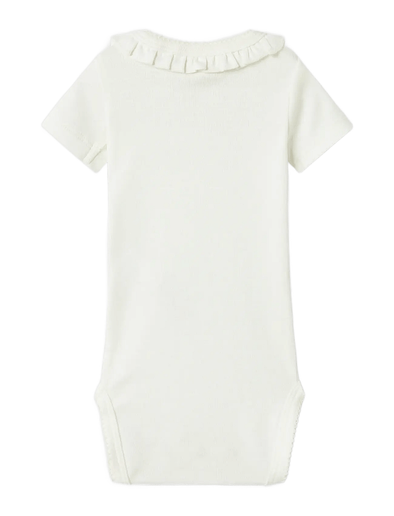 Lil'Atelier - NBFLALO TEM SS SLIM BODY LIL - kortärmade bodies - coconut milk - 1