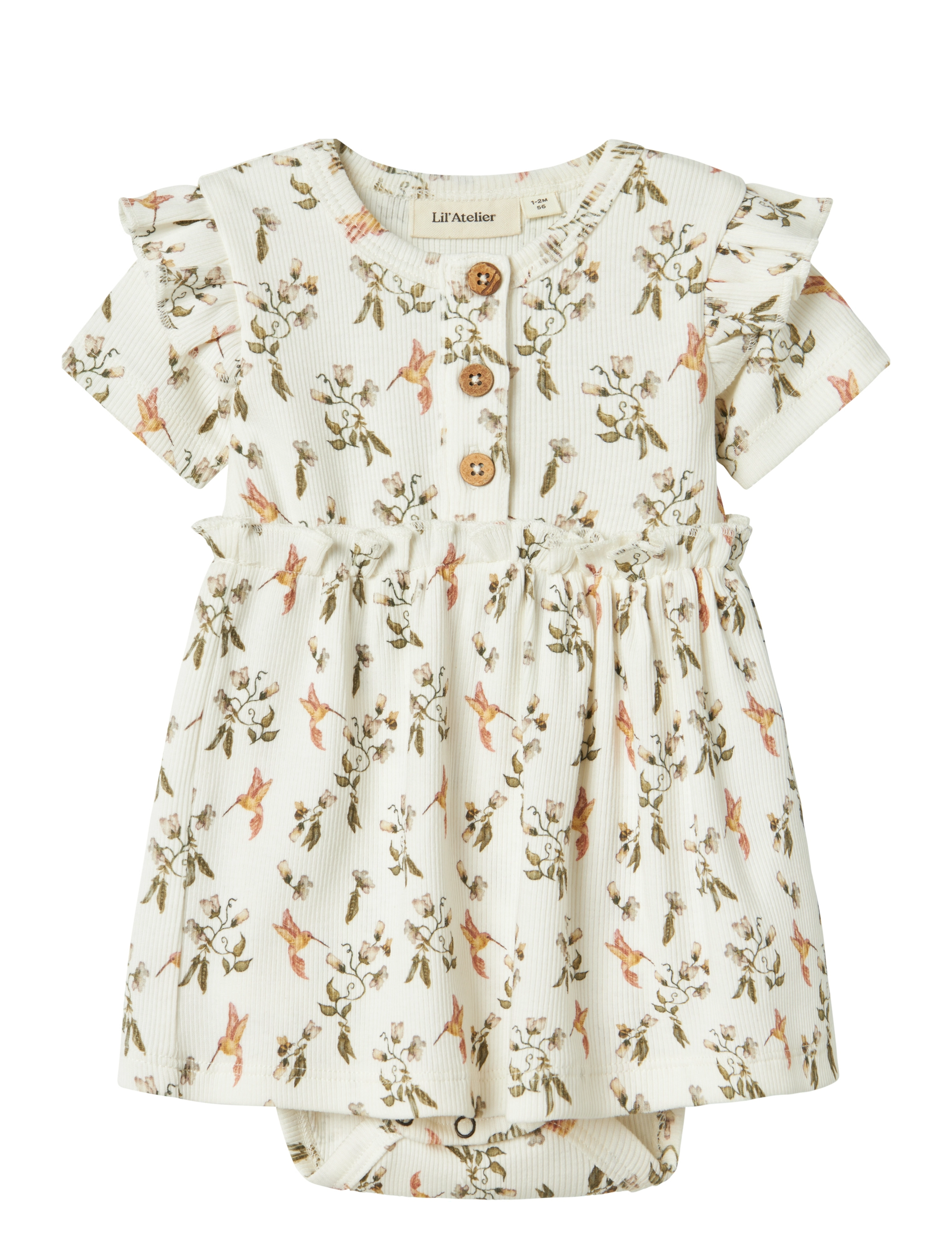 Lil'Atelier - NBFLAVO EKI SS BODY DRESS LIL - coconut milk - 1