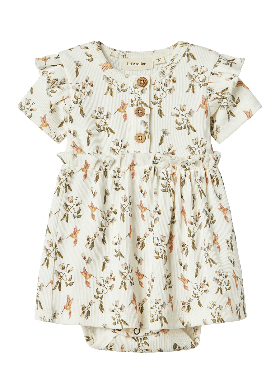 Lil'Atelier - NBFLAVO EKI SS BODY DRESS LIL - coconut milk - 1