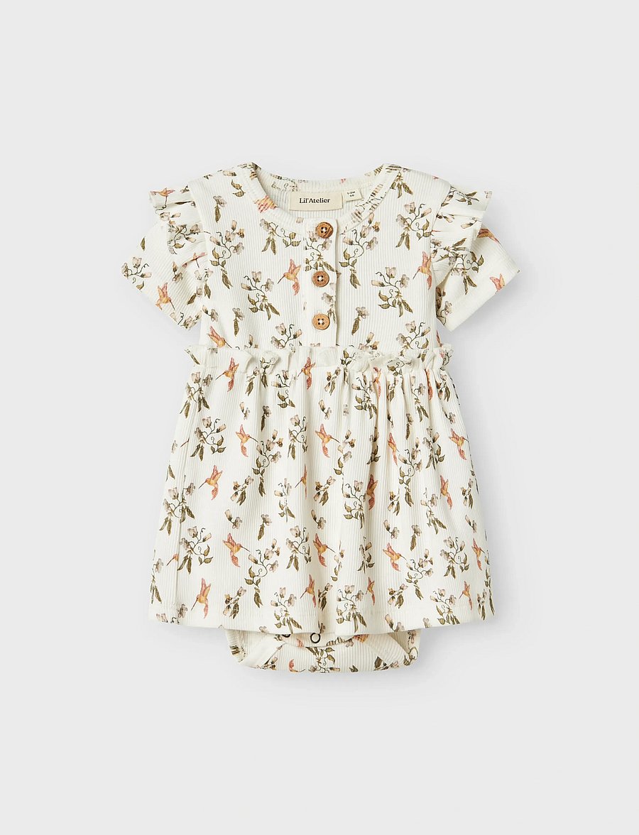 Lil'Atelier - NBFLAVO EKI SS BODY DRESS LIL - coconut milk - 0