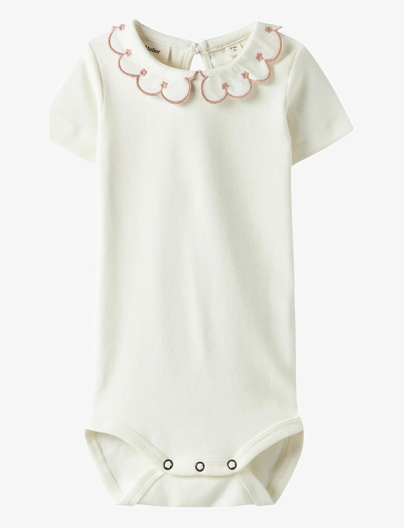 Lil'Atelier - NBFFUNDO SS SLIM BODY LIL - kortärmade bodies - coconut milk - 0