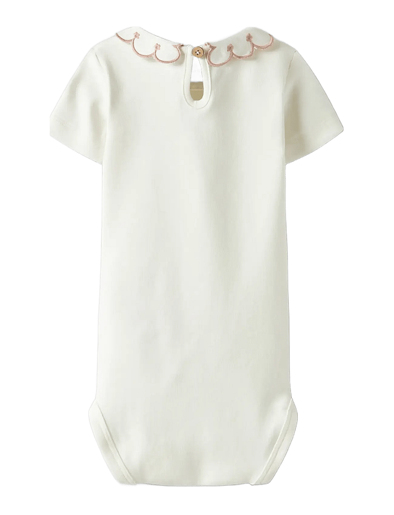 Lil'Atelier - NBFFUNDO SS SLIM BODY LIL - kortärmade bodies - coconut milk - 1