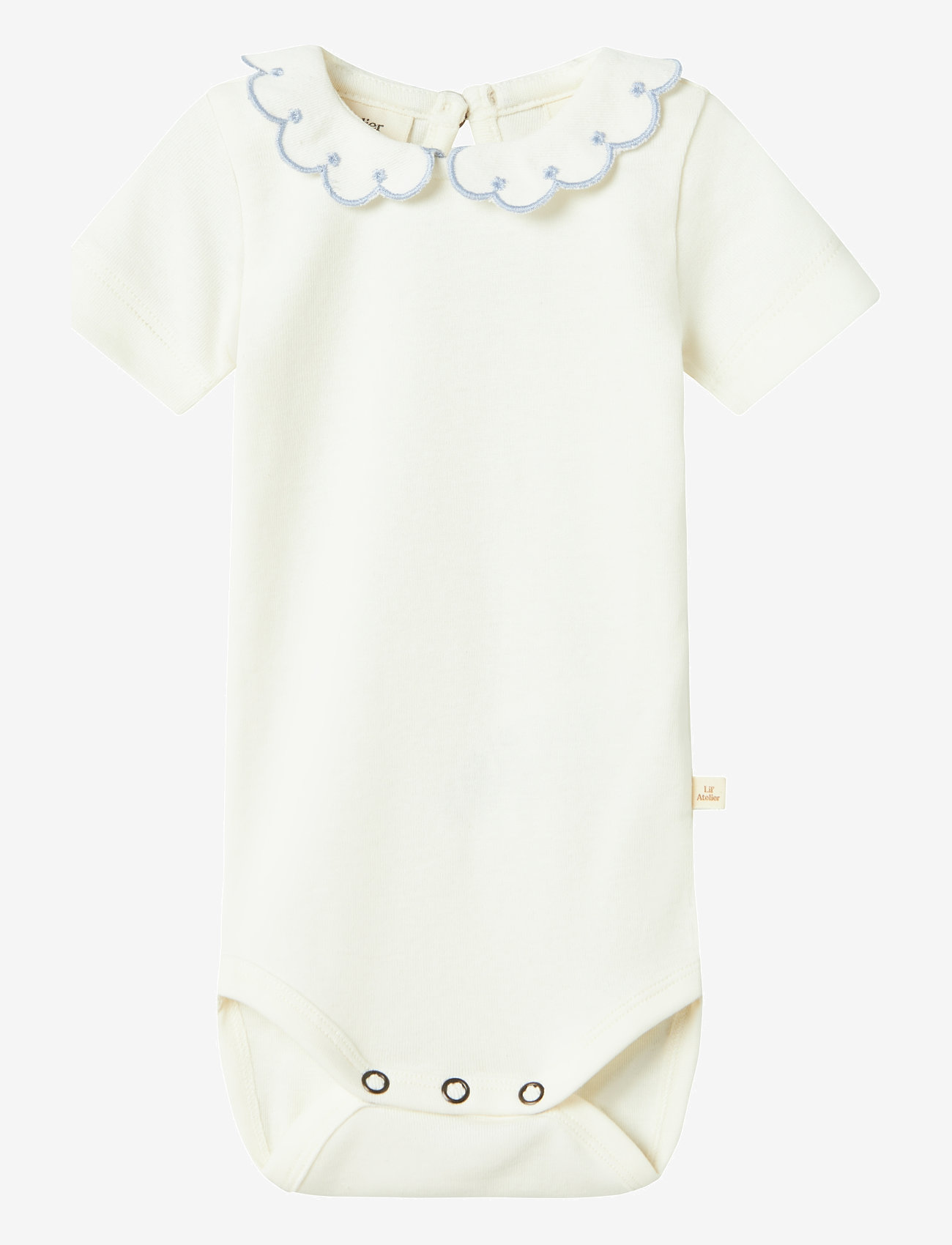 Lil'Atelier - NBFFUNDO SS SLIM BODY LIL - kortärmade bodies - coconut milk - 0