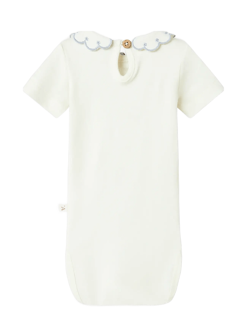 Lil'Atelier - NBFFUNDO SS SLIM BODY LIL - kortärmade bodies - coconut milk - 1