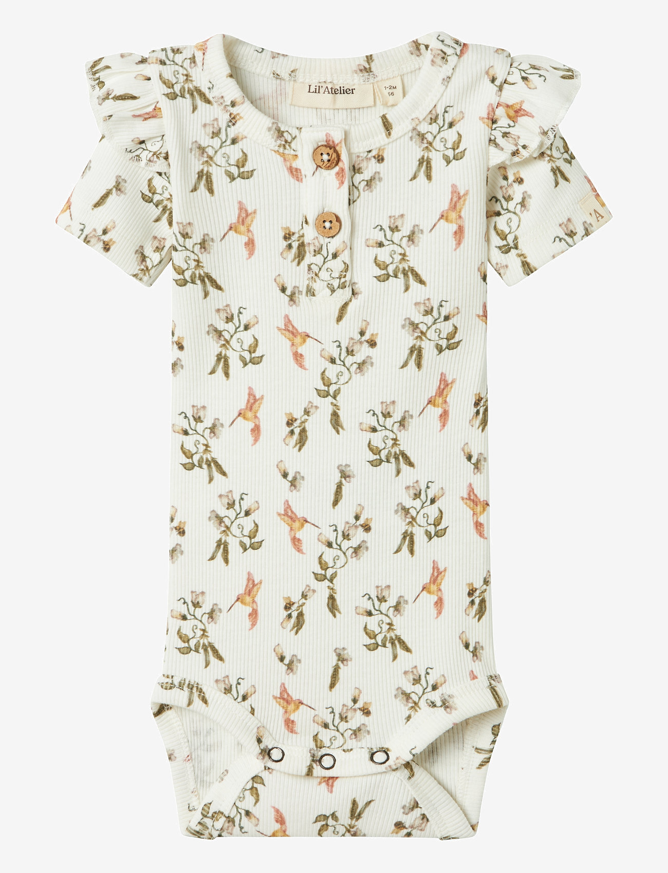 Lil'Atelier - NBFLAVO EVI SS SLIM BODY LIL - lyhythihaiset bodyt - coconut milk - 1