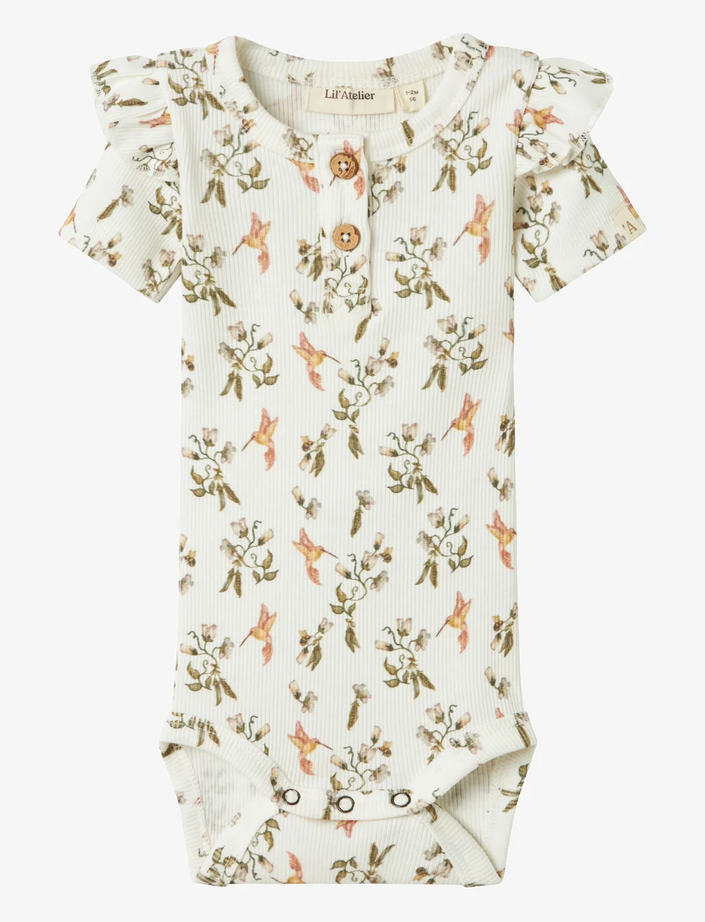 Lil'Atelier - NBFLAVO EVI SS SLIM BODY LIL - kurzärmelige bodys - coconut milk - 1