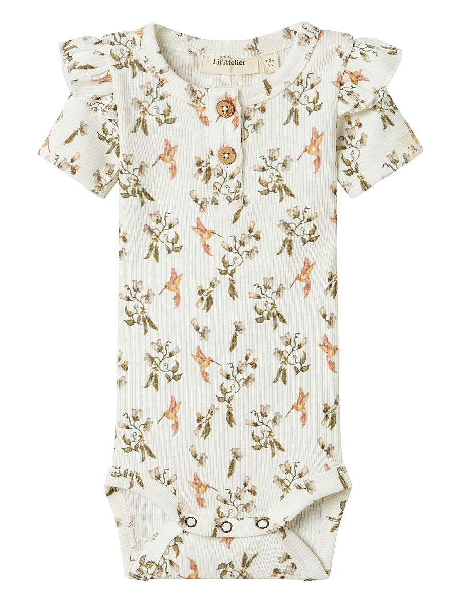Lil'Atelier - NBFLAVO EVI SS SLIM BODY LIL - bodies à manches courtes - coconut milk - 1
