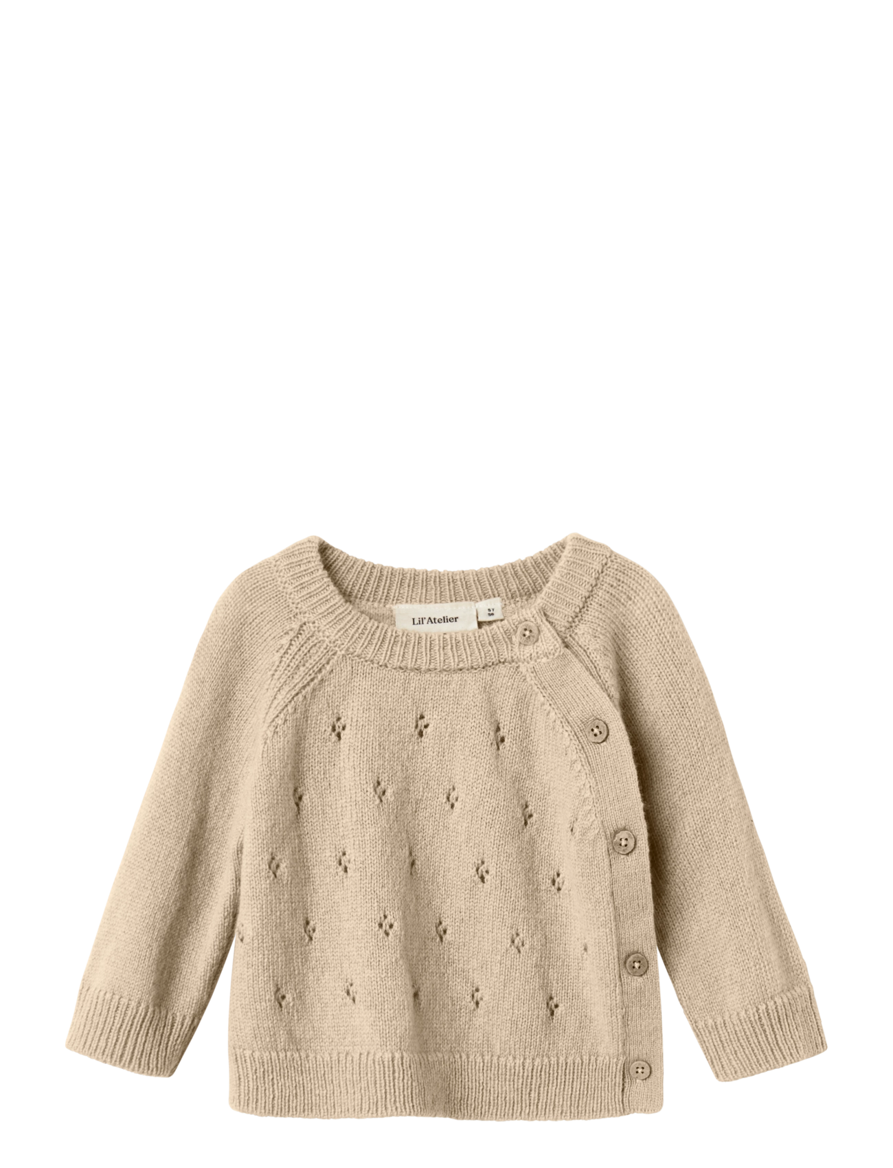 Lil'Atelier - NBNNALIO WOOL LS WRAP KNIT LIL - safari - 1