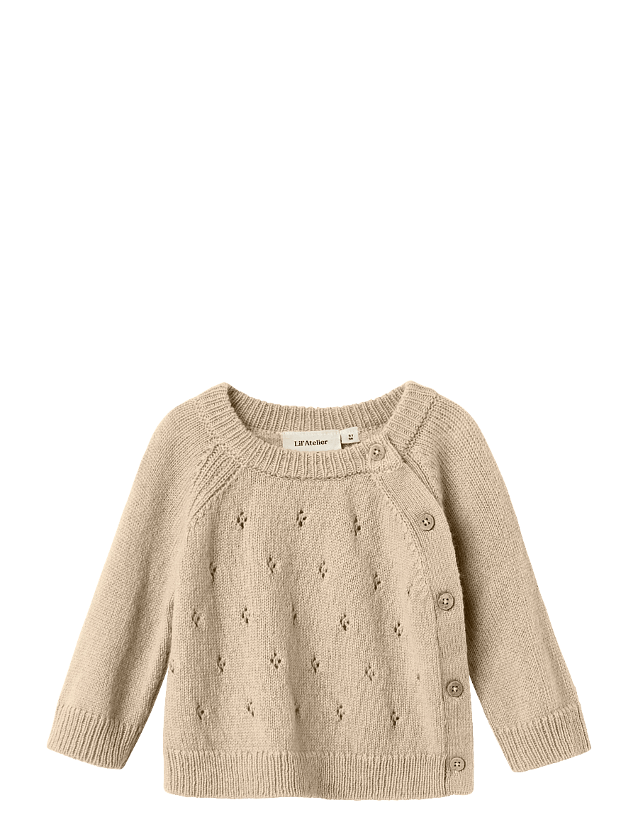 Lil'Atelier - NBNNALIO WOOL LS WRAP KNIT LIL - safari - 1