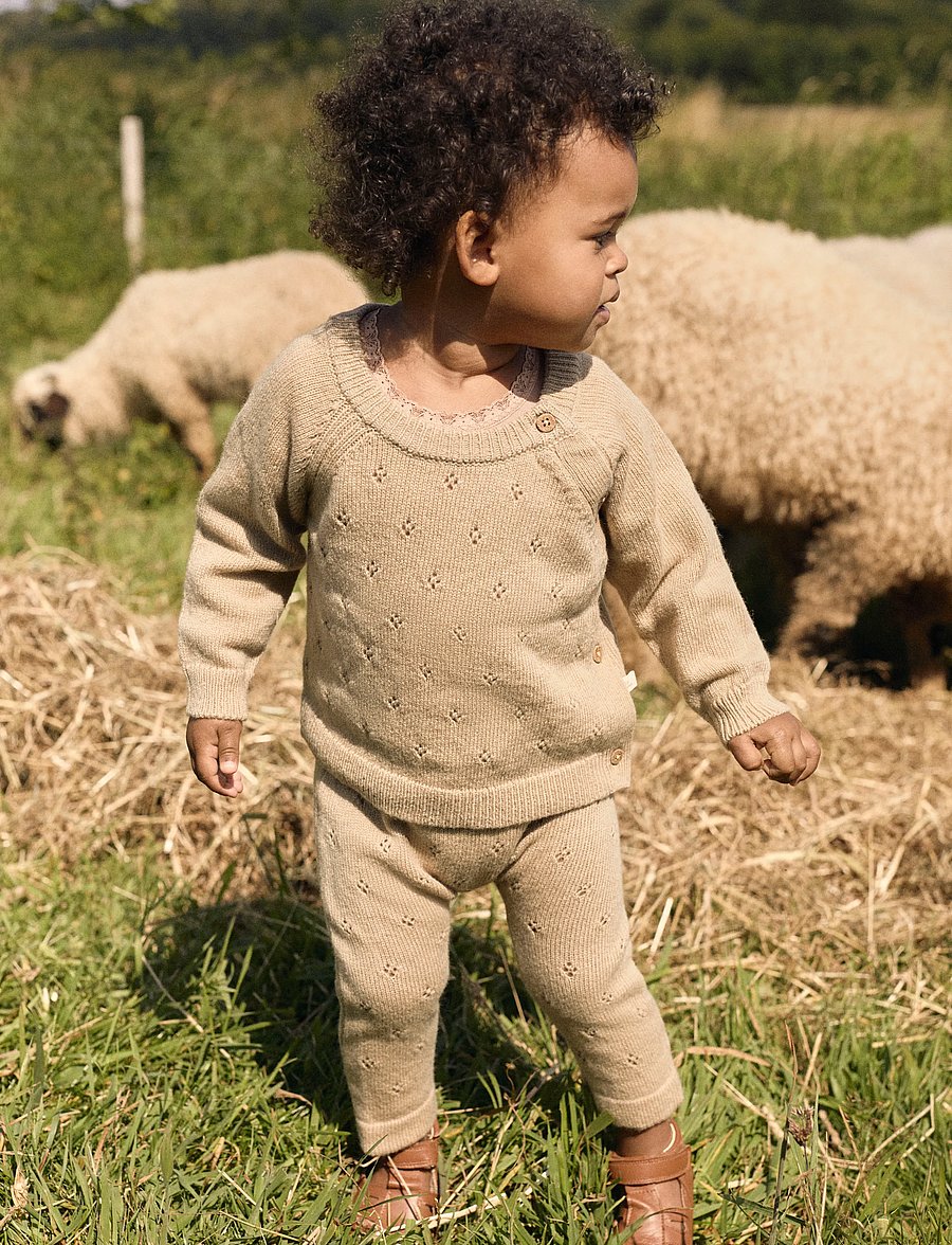 Lil'Atelier - NBNNALIO WOOL LS WRAP KNIT LIL - safari - 0