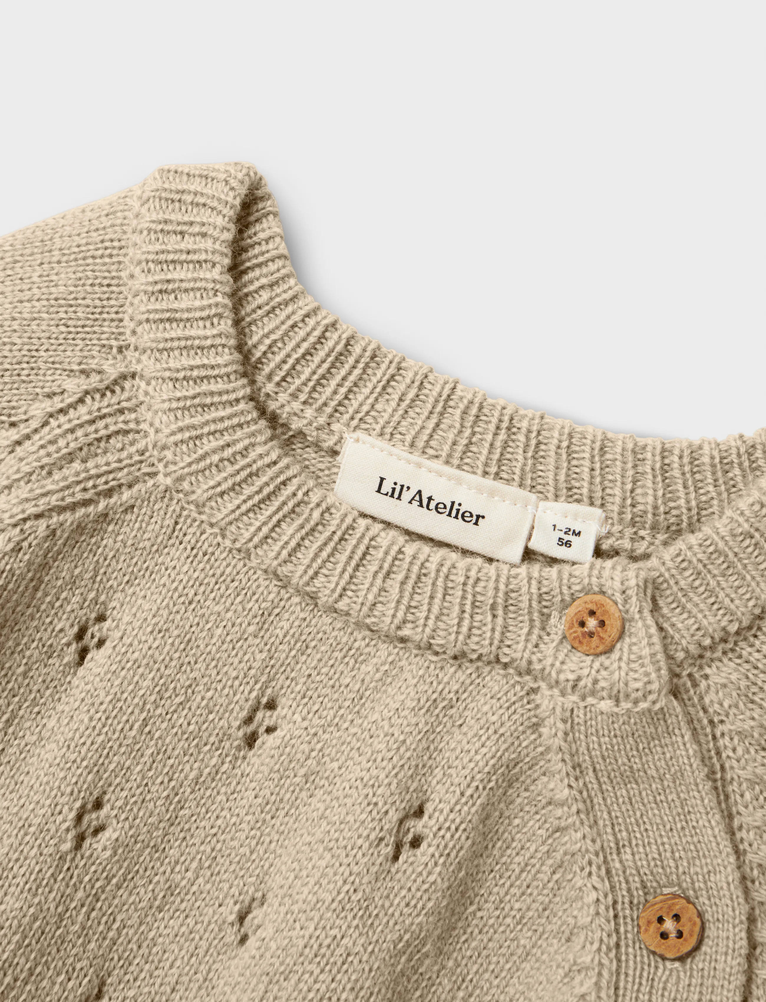 Lil'Atelier - NBNNALIO WOOL LS WRAP KNIT LIL - safari - 4
