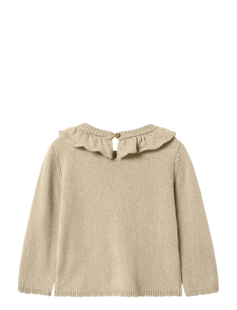 Lil'Atelier - NMFNALIO WOOL LS KNIT LIL - stickade tröjor - safari - 2
