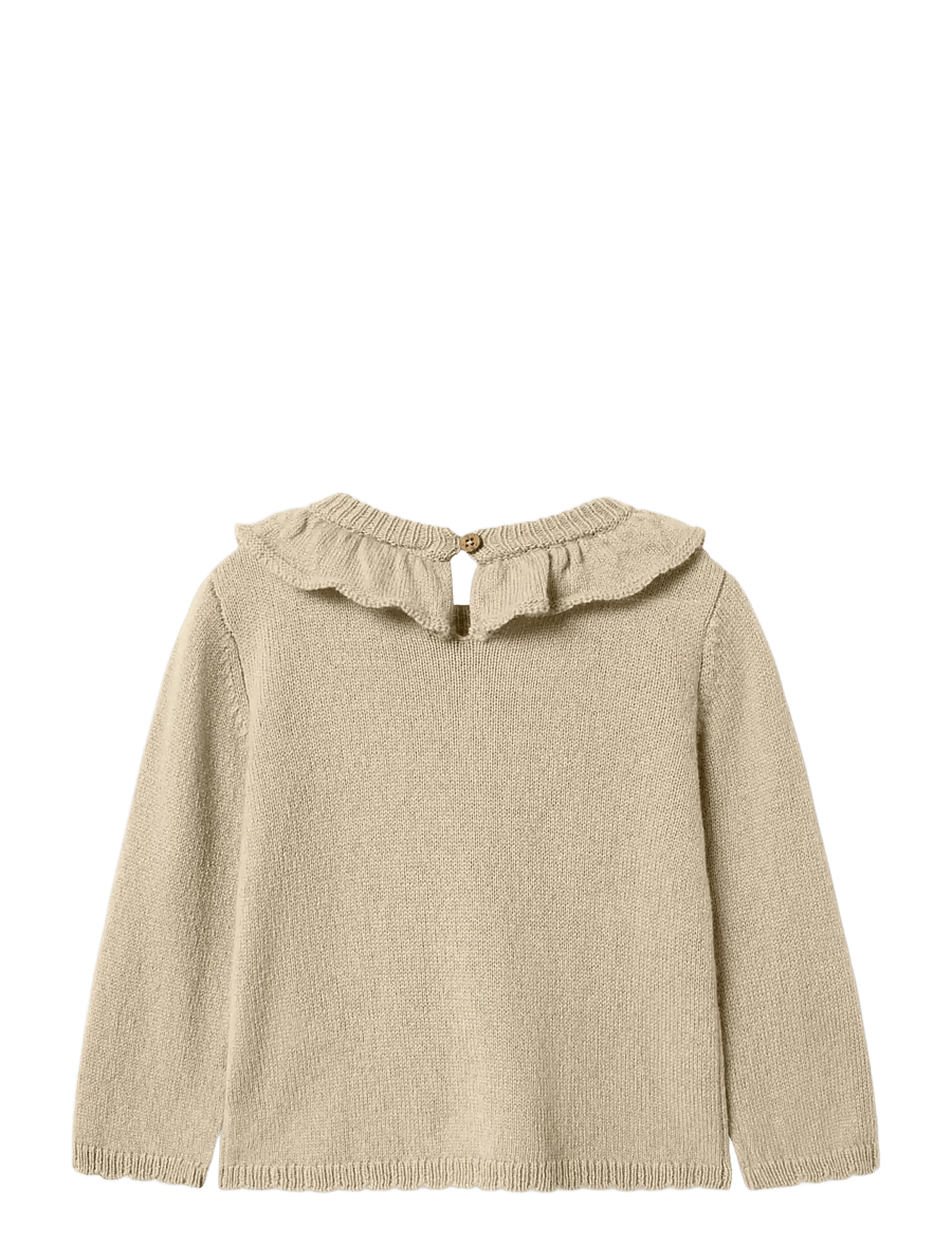 Lil'Atelier - NMFNALIO WOOL LS KNIT LIL - džemprid - safari - 2
