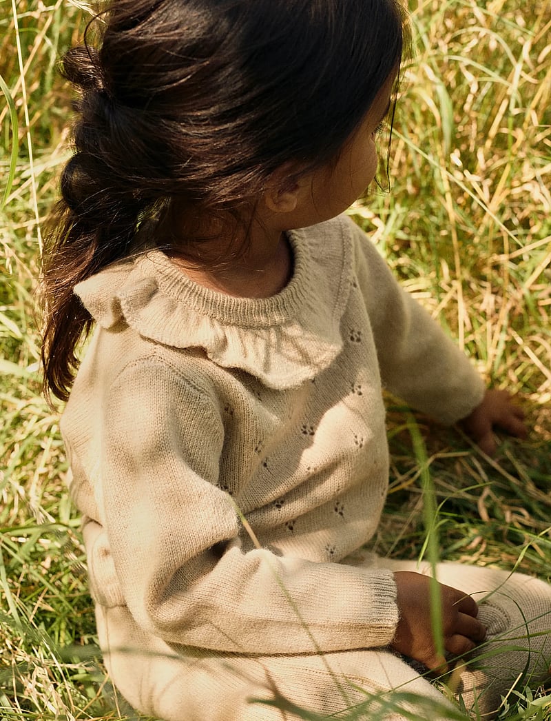 Lil'Atelier - NMFNALIO WOOL LS KNIT LIL - stickade tröjor - safari - 5