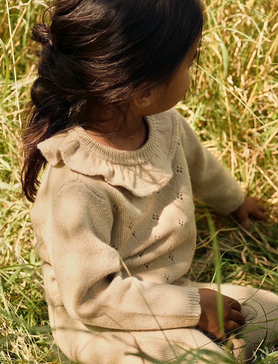 Lil'Atelier - NMFNALIO WOOL LS KNIT LIL - džemprid - safari - 5