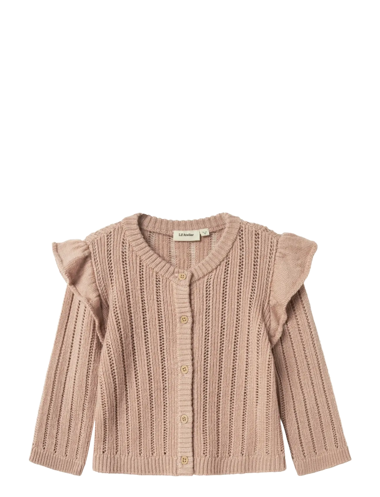 LIL'ATELIER Nmfnomo Wolle Ls Knit Card Lil Beige - 98 - Kinder