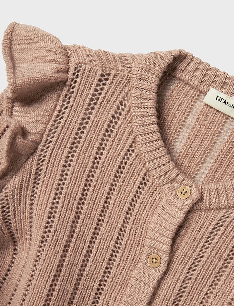 Lil'Atelier - NMFNOMO WOOL LS KNIT CARD LIL - koftor - roebuck - 3