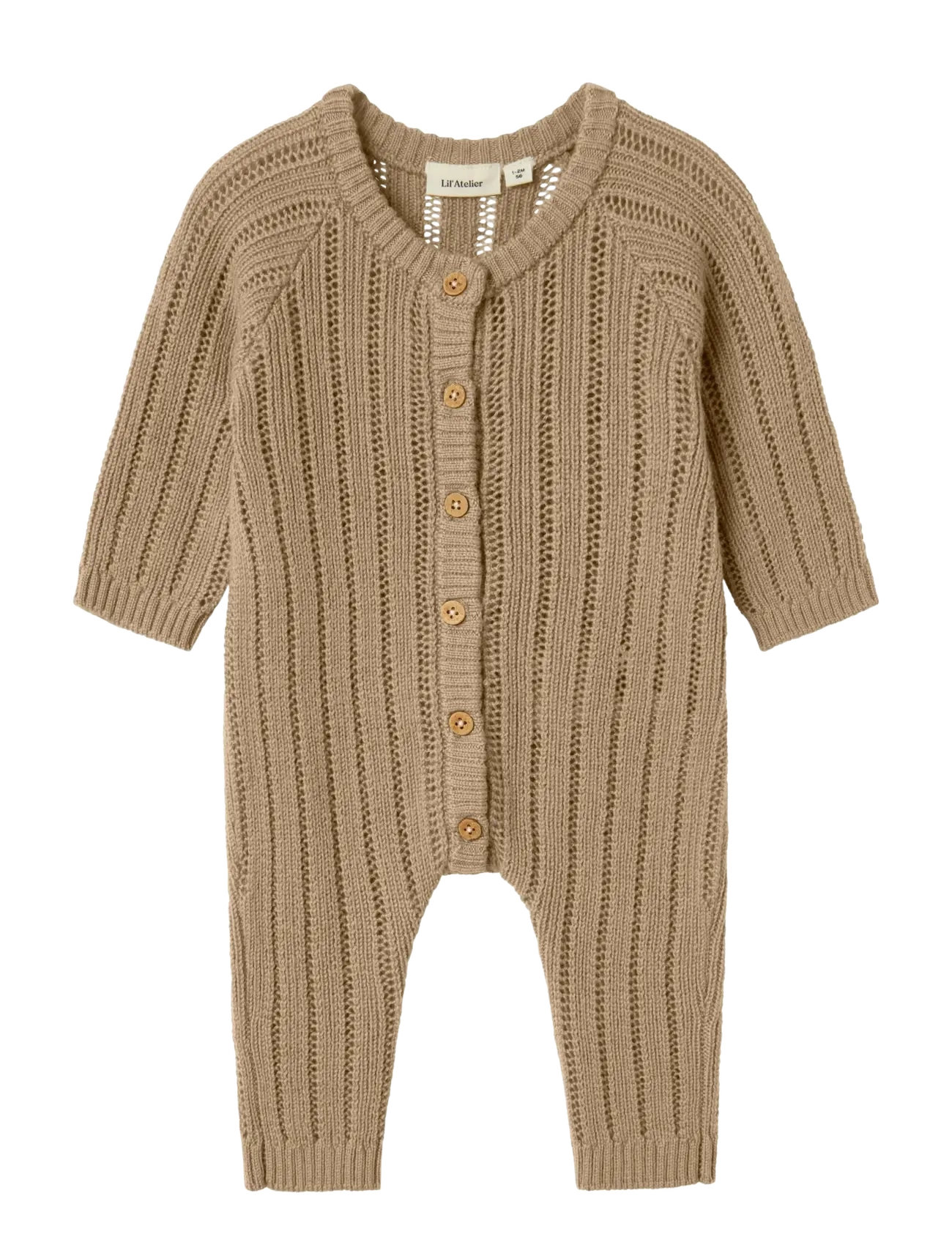 LIL'ATELIER Nbmnomo Wolle Knit Anzug Lil Beige - 80 - Kinder