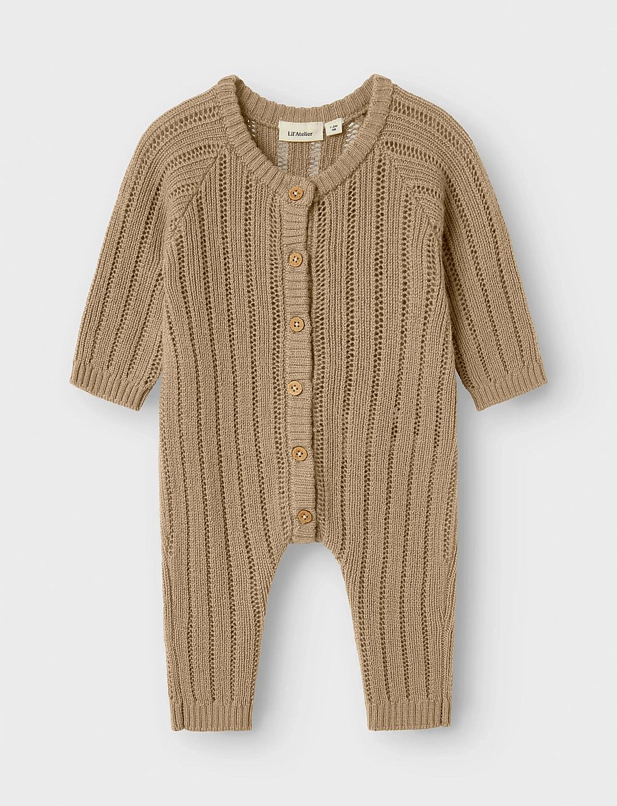Lil'Atelier - NBMNOMO WOOL KNIT SUIT LIL - baselayer til baby - tigers eye - 0