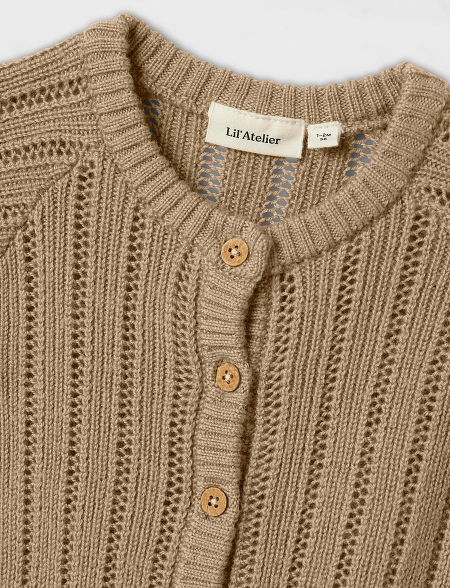 Lil'Atelier - NBMNOMO WOOL KNIT SUIT LIL - baselayer til baby - tigers eye - 3