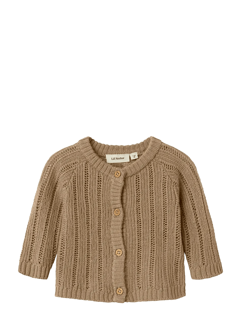 Lil'Atelier - NBMNOMO WOOL LS KNIT CARD LIL - cardigans - tigers eye - 1