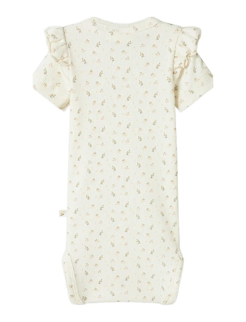 Lil'Atelier - NBFGAGO KIK SS SLIM BODY LIL - kortärmade bodies - coconut milk - 2