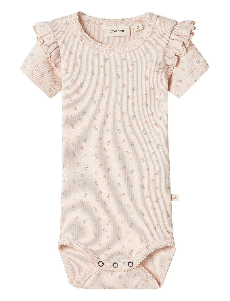 Lil'Atelier - NBFGAGO KIK SS SLIM BODY LIL - kurzärmelige bodys - peach blush - 1