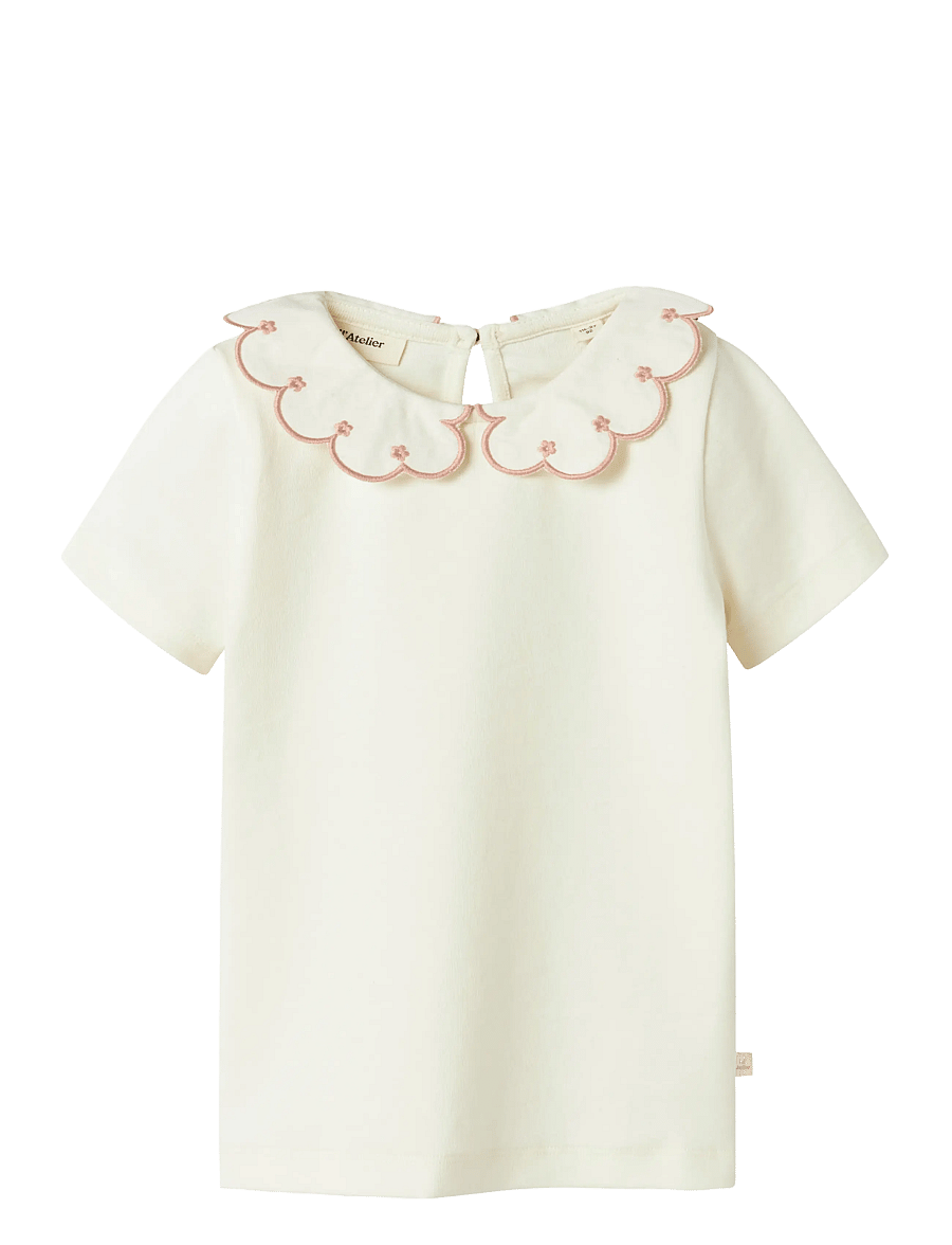 Lil'Atelier - NMFFUNDO SS SLIM TOP LIL - kurzärmelige - coconut milk - 1