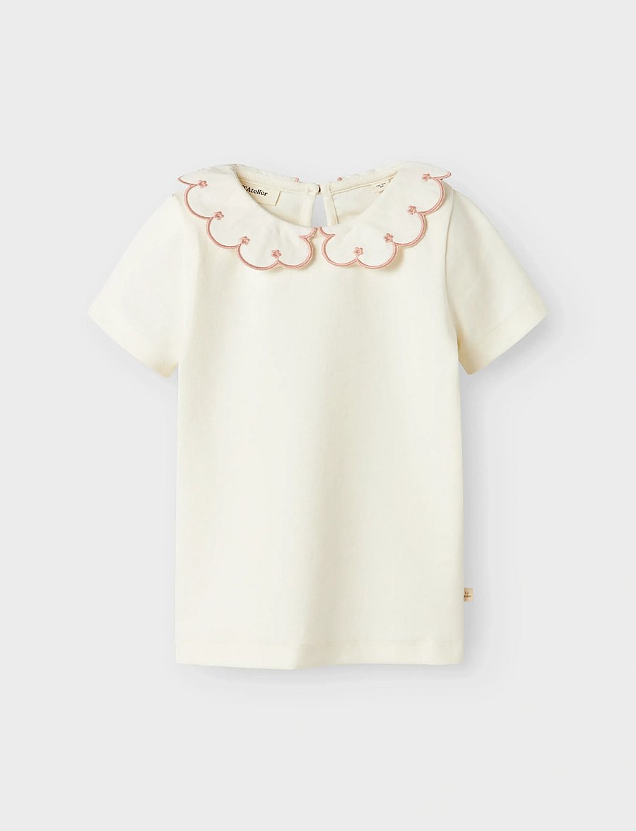 Lil'Atelier - NMFFUNDO SS SLIM TOP LIL - kurzärmelige - coconut milk - 3