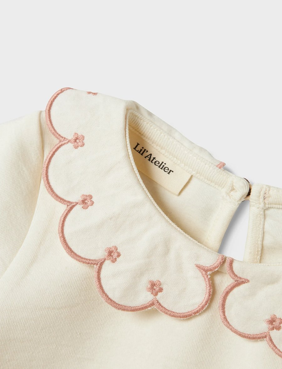 Lil'Atelier - NMFFUNDO SS SLIM TOP LIL - kurzärmelige - coconut milk - 0