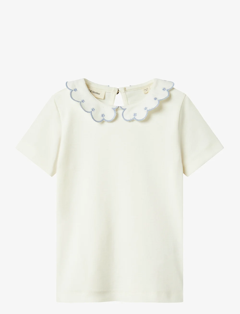 Lil'Atelier - NMFFUNDO SS SLIM TOP LIL - kortærmede t-shirts - coconut milk - 0