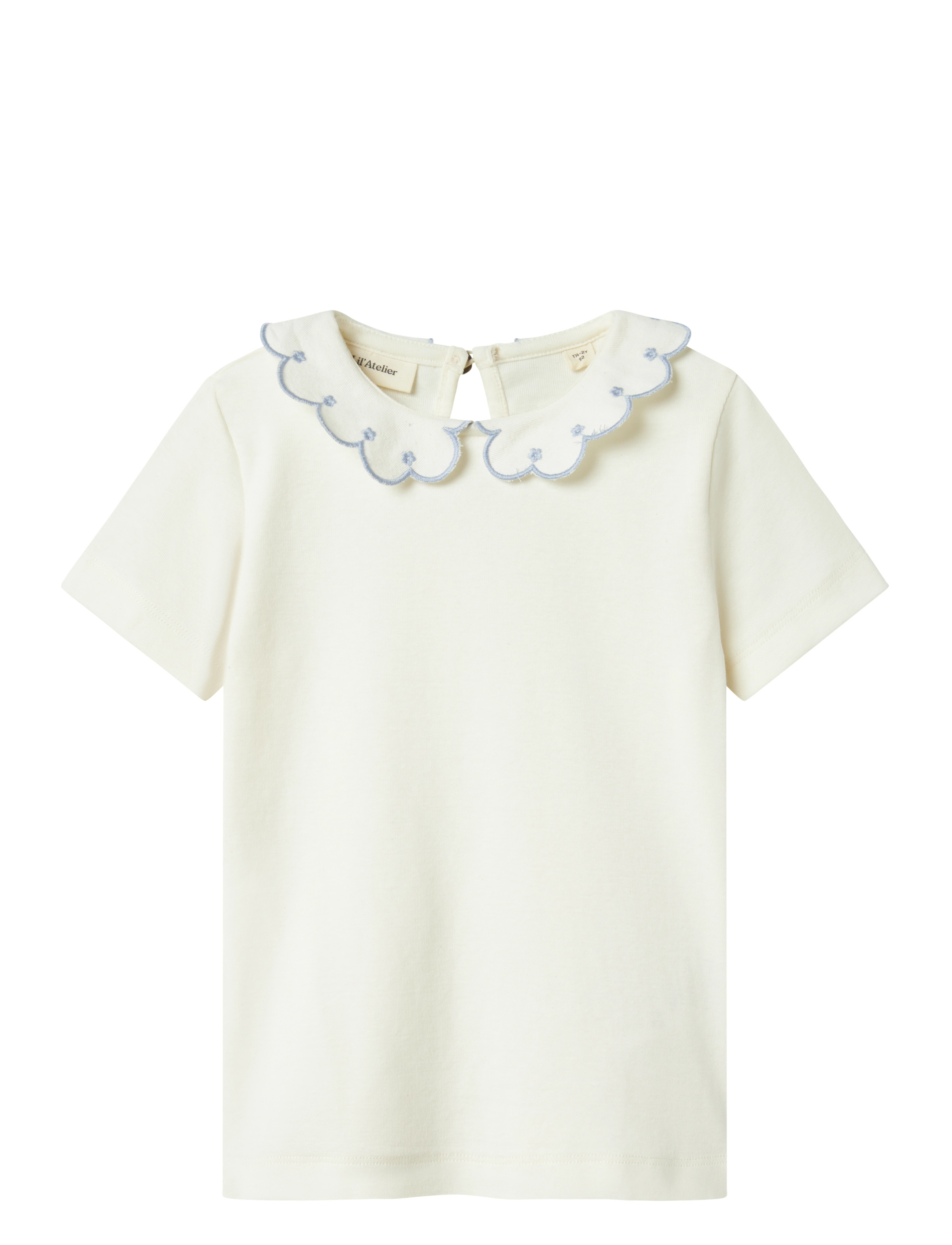 Lil'Atelier - NMFFUNDO SS SLIM TOP LIL - kortärmade t-shirts - coconut milk - 1
