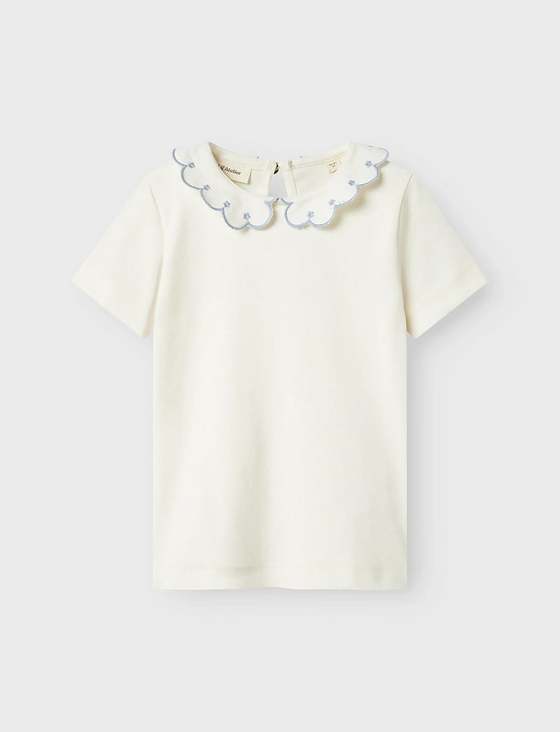 Lil'Atelier - NMFFUNDO SS SLIM TOP LIL - short-sleeved t-shirts - coconut milk - 3