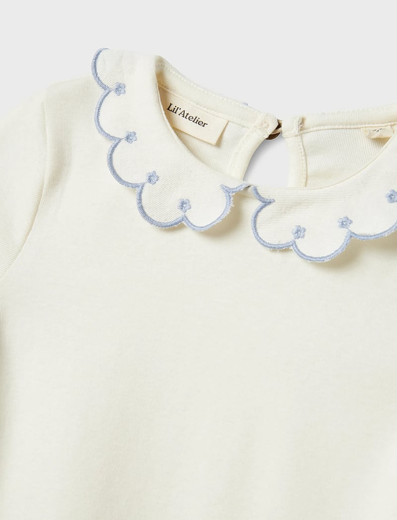 Lil'Atelier - NMFFUNDO SS SLIM TOP LIL - short-sleeved t-shirts - coconut milk - 0