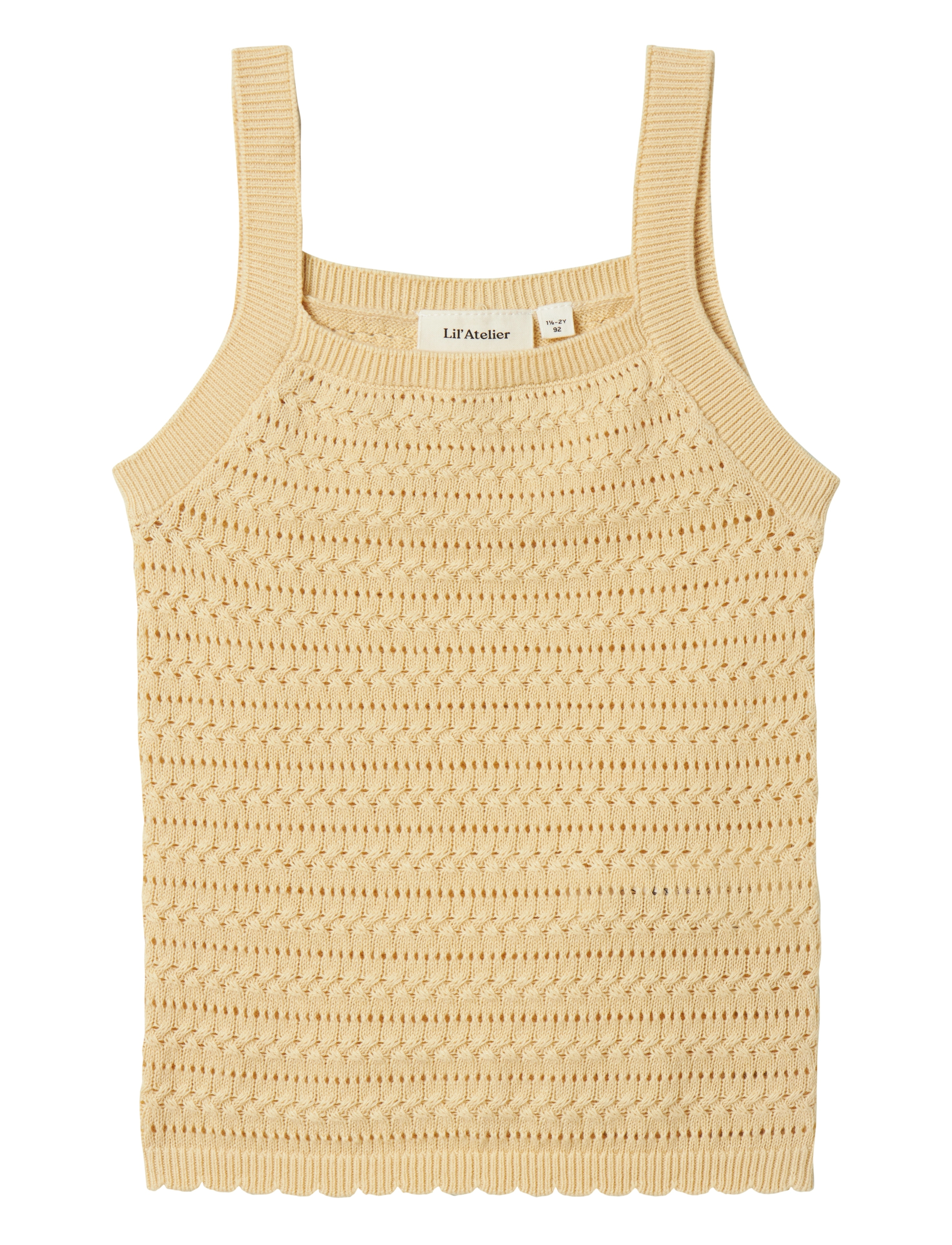 Lil'Atelier NMFHOPE STRAP KNIT TOP LIL - Overdele - SEA MIST / yellow