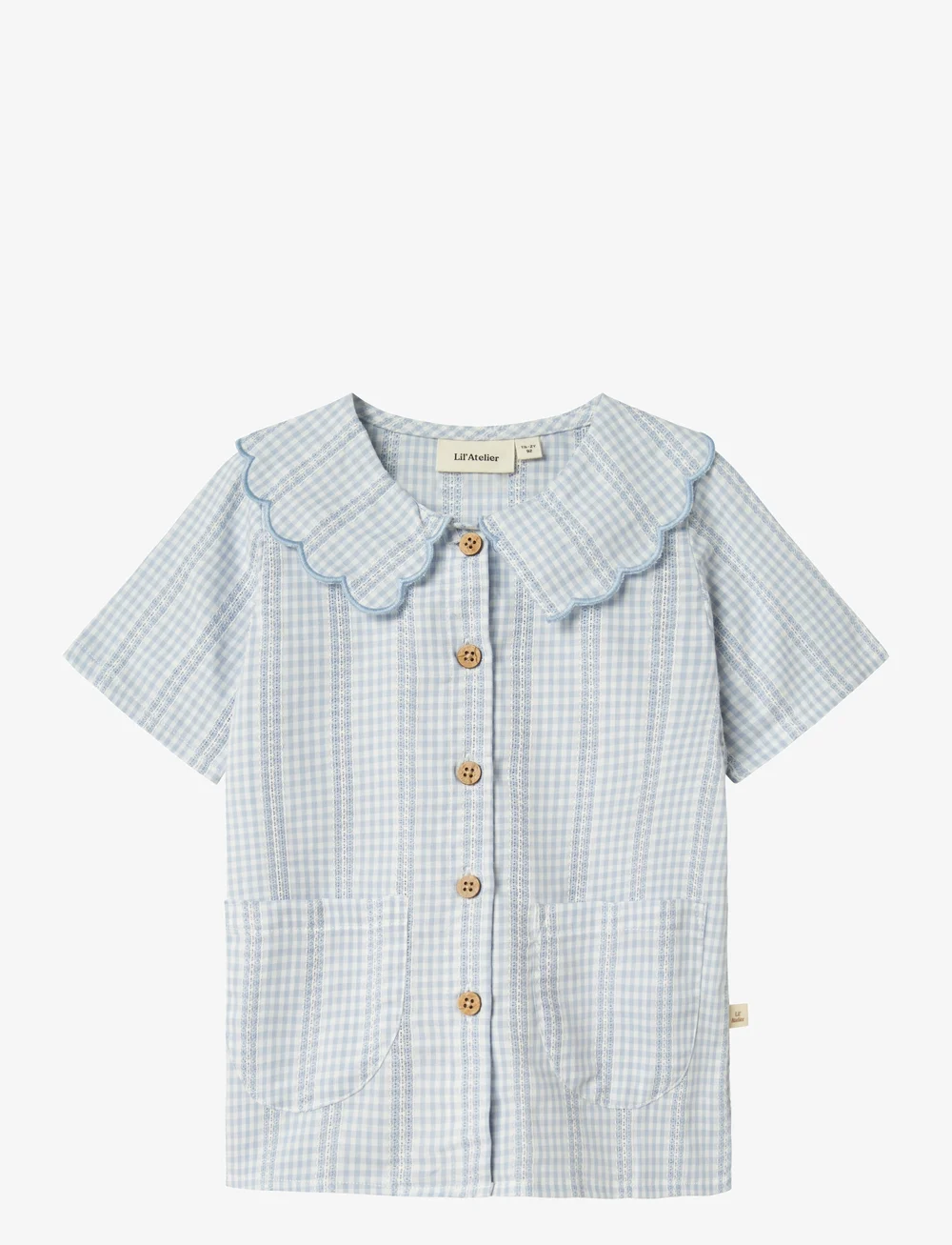 Lil'Atelier - NMFHAZELLE SS LOOSE SHIRT LIL - short-sleeved shirts - zen blue - 1