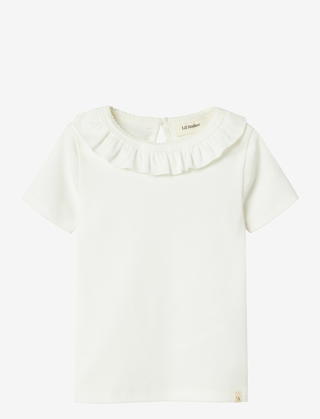 Lil'Atelier - NMFLALO TAN SS SLIM TOP LIL - kortærmede t-shirts - coconut milk - 0