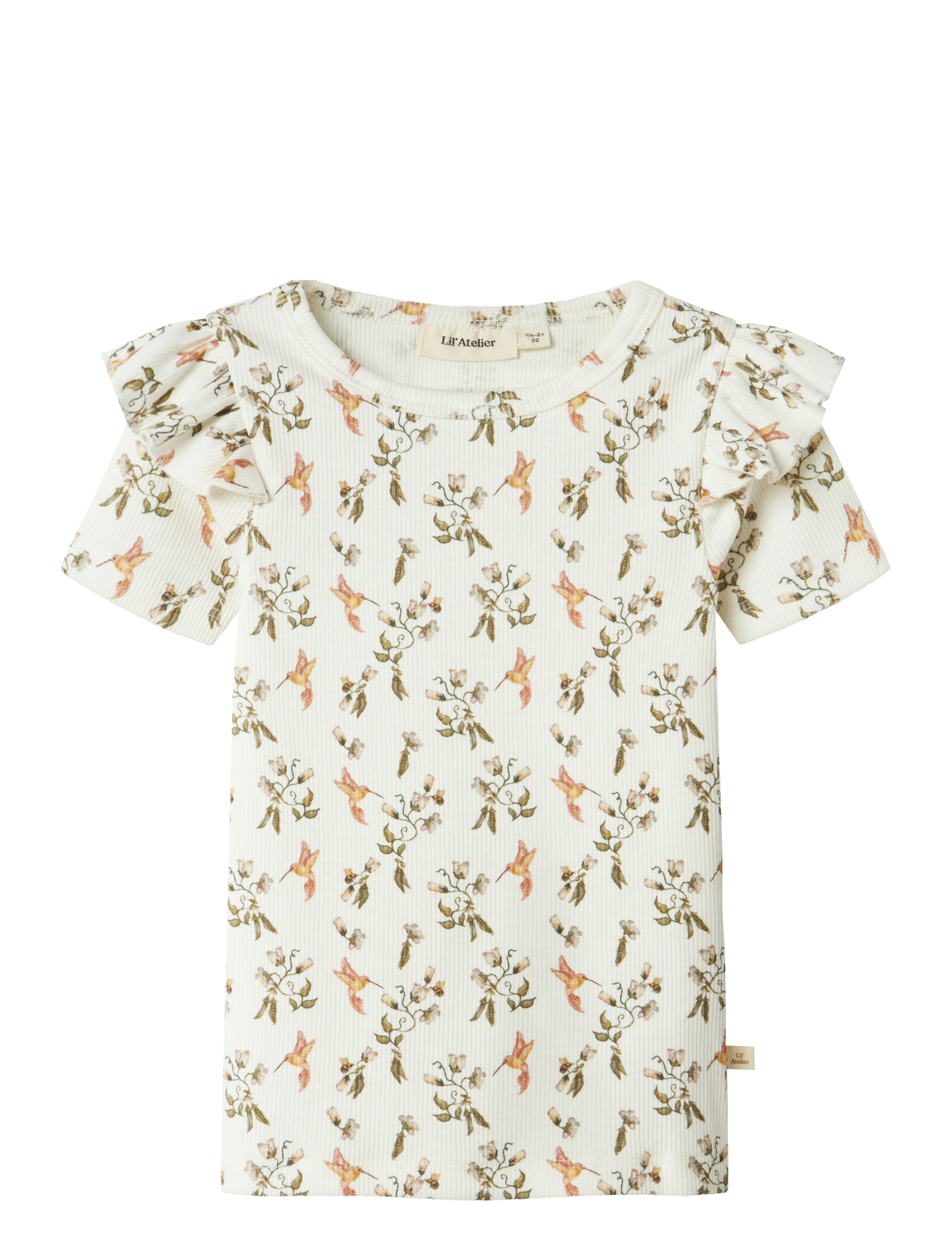 Lil'Atelier NMFLAVO EVO SS SLIM TOP LIL - T-skjorter og underdeler - COCONUT MILK / cream