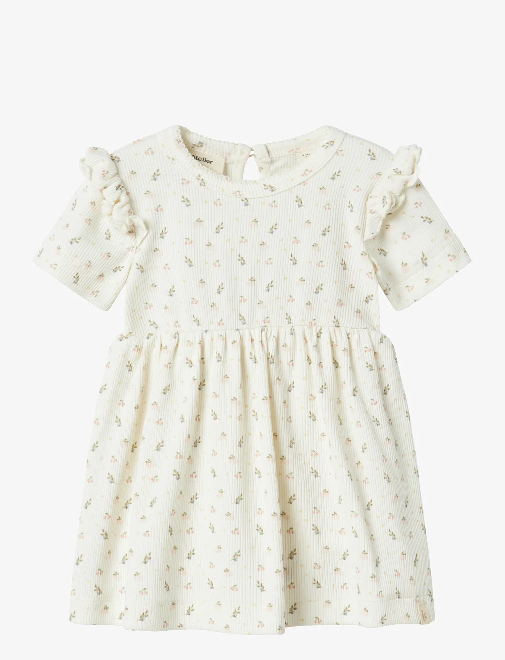 Lil'Atelier - NBFGAGO KEF SS BODY DRESS LIL - kortärmade babyklänningar - coconut milk - 0