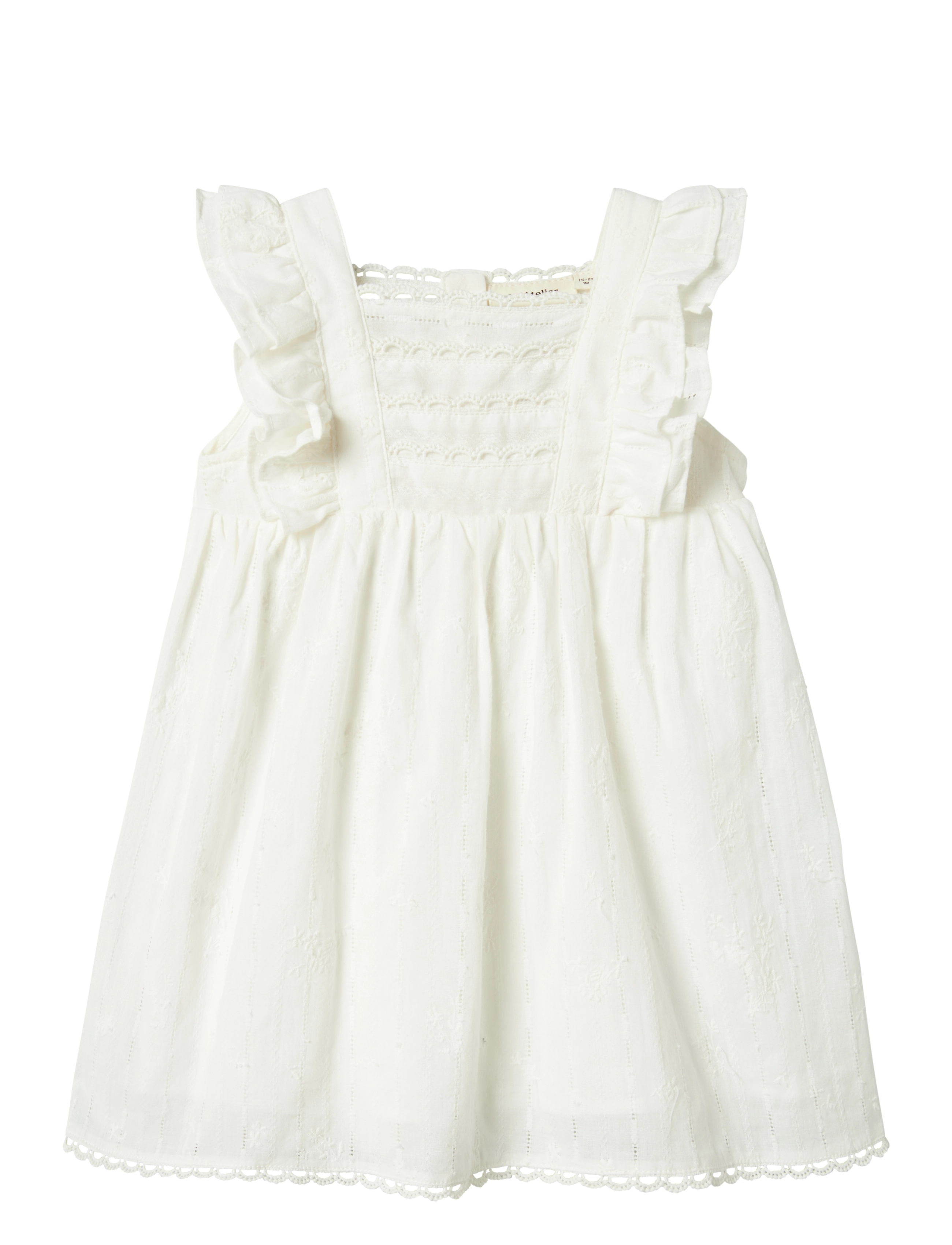 Lil'Atelier NMFFIOLA SL DRESS LIL - Kjoler & Nederdele - COCONUT MILK / white