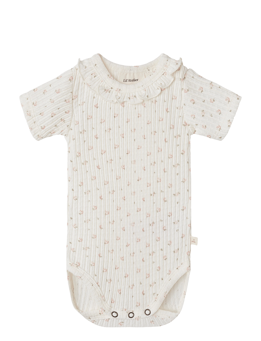 Lil'Atelier - NBFHULLA HUA SS SLIM BODY LIL - lühikeste varrukatega bodid - coconut milk - 0
